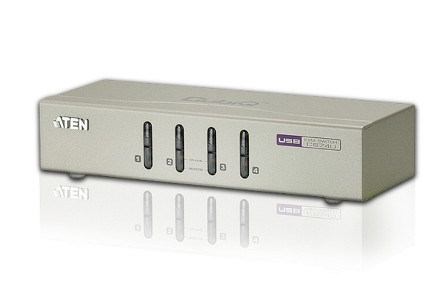 ATEN KVM switch CS-74U USB 4PC audio , včetně kabelů 1.2m