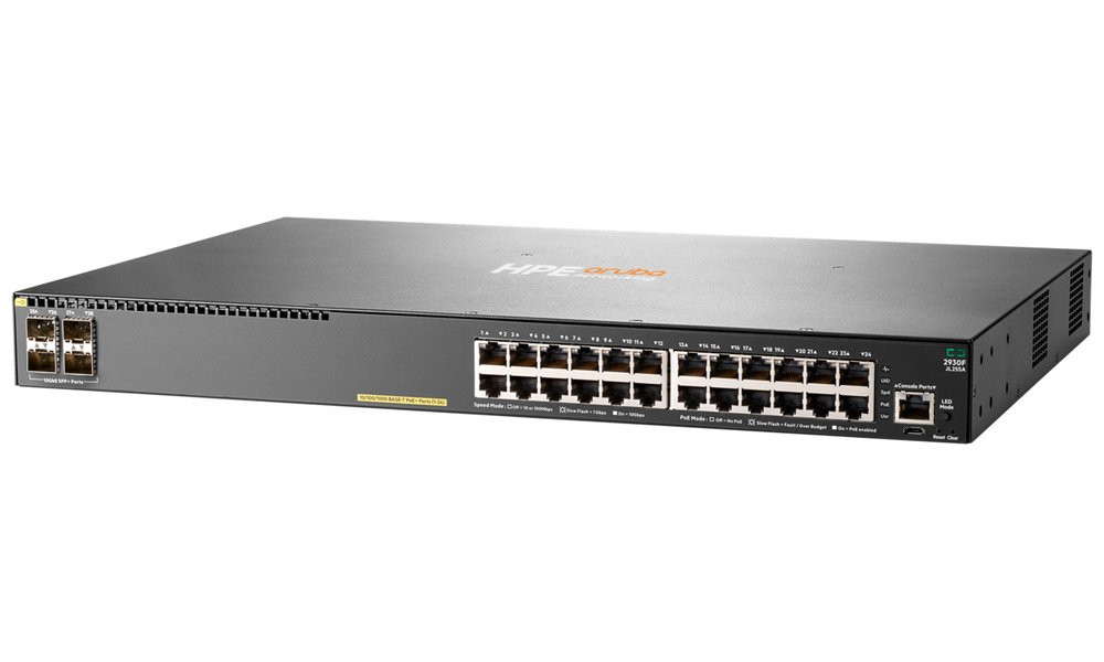 HPE Aruba Networking 2930F 24G PoE+ 4SFP+ Switch
