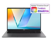ASUS NTB Vivobook S 16 (M3607GA-OLED011W), AI 7 445, 16" 1920x1200, 16GB, 512GB SSD, Radeon, W11 Home, Matte Gray