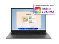 ASUS NTB Vivobook S16 (S3607VA-RP107W), Core 5 210H, 16" 1920x1200, 16GB, 512GB SSD, UHD, W11 Home, Matte Gray