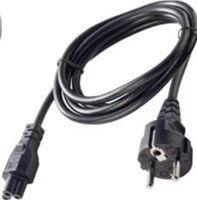 Kabel síťový k AC adapteru 3 žilový 230V černý