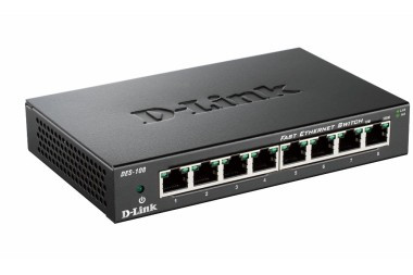 D-Link DES-108/E 8-port 10/100 Metal Housing Unmanaged Desktop Switch