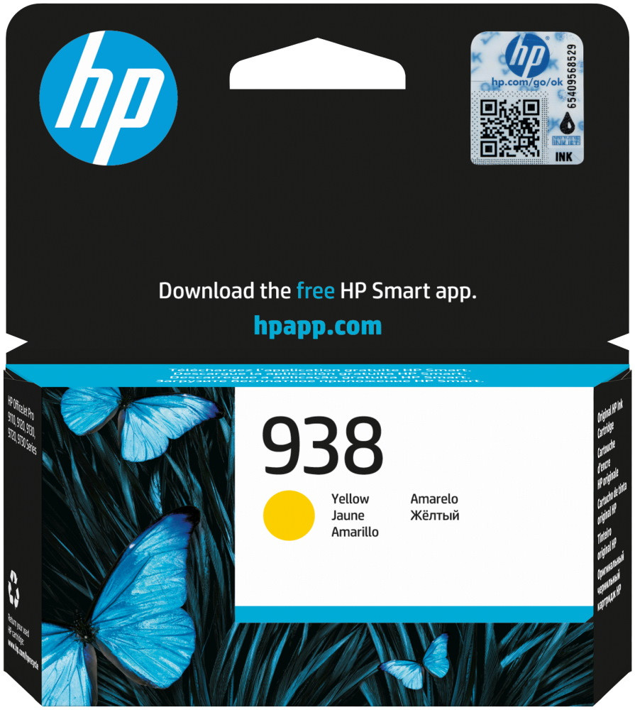 HP 938 Žlutá originální inkoustová kazeta