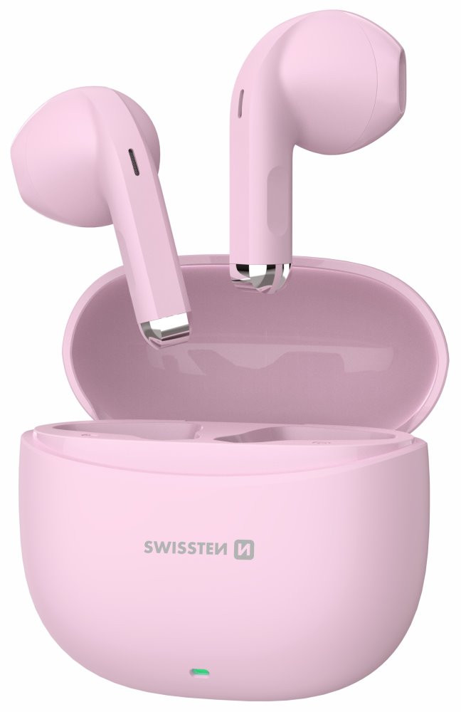 Swissten Bluetooth TWS sluchátka Mini Tune růžová