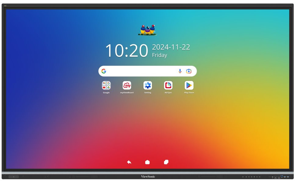 ViewSonic dotykový panel IFP8651 4K 86" Android 14 EDLA, 50 Multi touch,400nits,16G RAM/128GB,OPS slot,HDMI,VGA, DP,USB