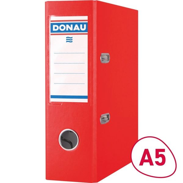 Pákový pořadač Donau A5 - 7 cm, červený