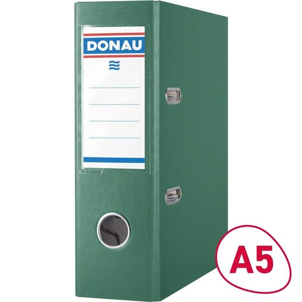 Pákový pořadač Donau A5 - 7 cm, zelený