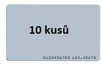 ISO karta 10-pack , RFID 125kHz EM4200, RO, vytisknuté číslo tagu na kartě