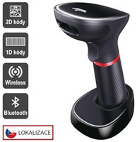 Virtuos CCD 2D čtečka HW-855A, bezdrátová, základna, USB, černá