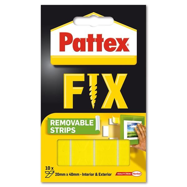 Lepicí proužky Pattex Fix, 10 ks