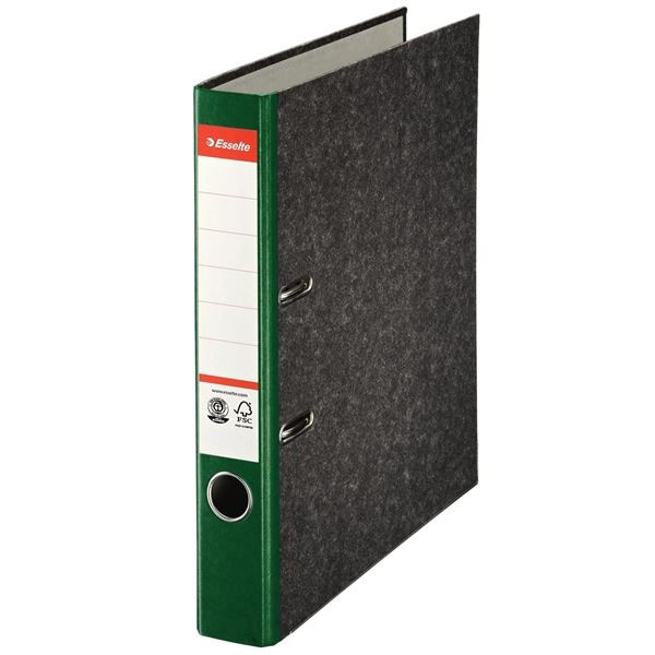 Pák.pořadač Esselte - A4,karton, 5, mramor, zelený
