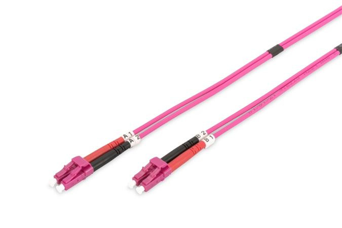 DIGITUS Fiber Optic Patch Cord, LC to LC, Multimode OM4 - 50/125 µ, Duplex Length 5m