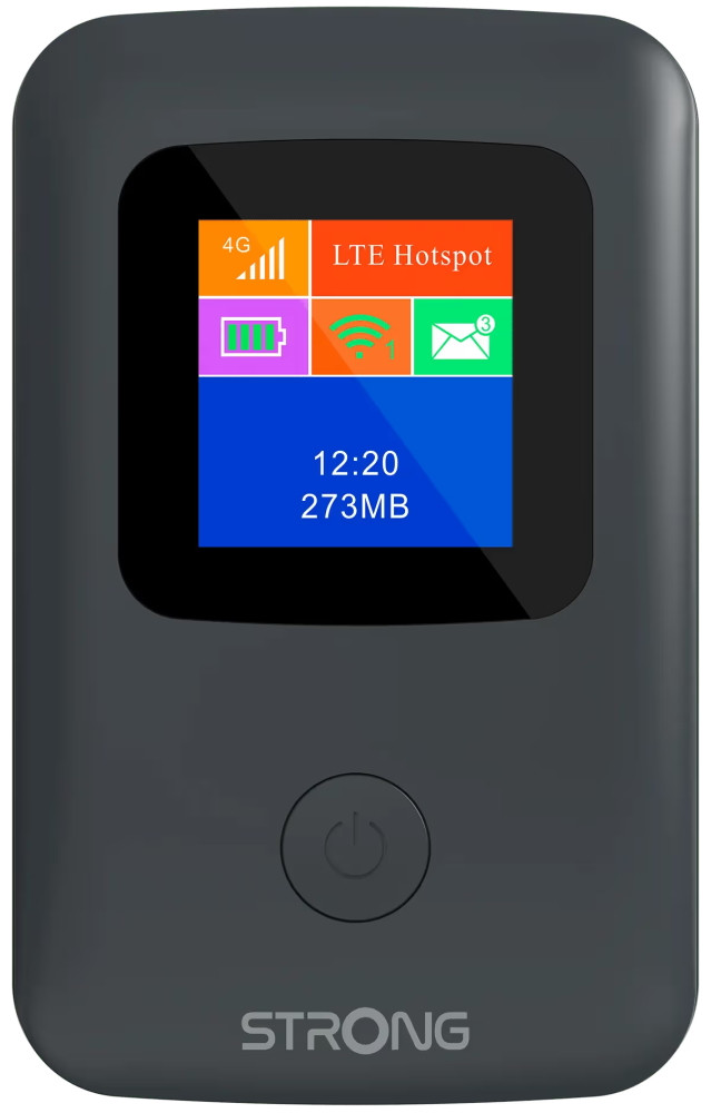 STRONG 4G MIFI 150CD/ Wi-Fi standard 802.11 b/g/n/ 150 Mbit/s/ 2,4GHz/ 1x SIM slot/ 1x microUSB/ 1x micro SD/ USB-C