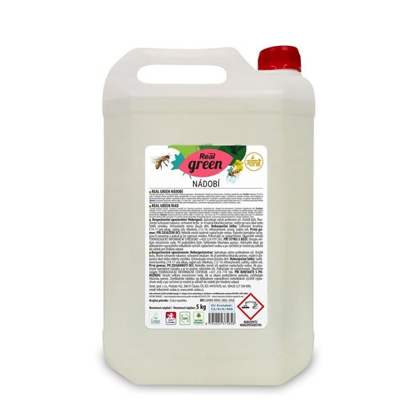 Prostředek na nádobí Real green, 5 kg