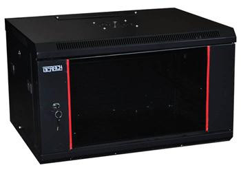 OCRACK 19" OCC-12U-45SBK rozvaděč nástěnný 12U/450mm celoskleněné dveře - černý
