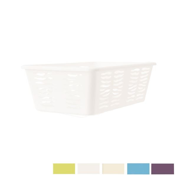 Plastový košík - 25 x 8 x 16 cm, mix barev, 1 ks