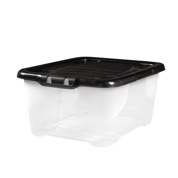 Plast.krabice CEP - transp.s černým víkem, 10 l