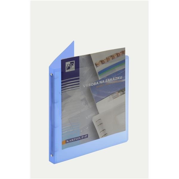 4krouž.pořadač Opaline - s kapsou, A4, 2 cm, modrý