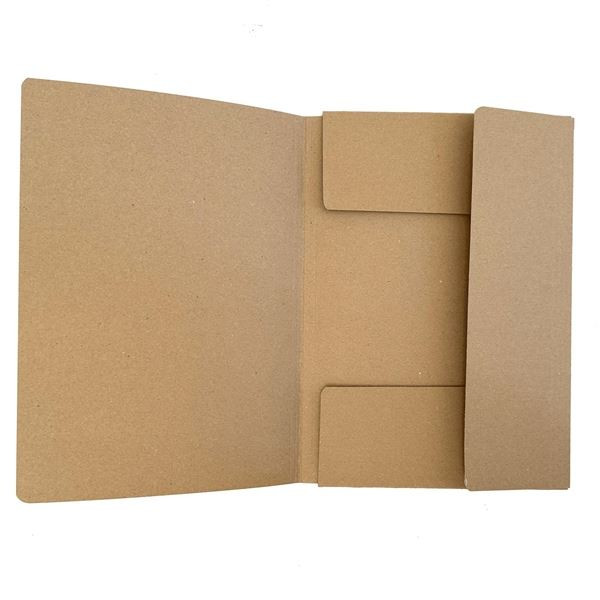 Pap.desky se třemi chlopněmi Kraft - A4, FSC,hnědé