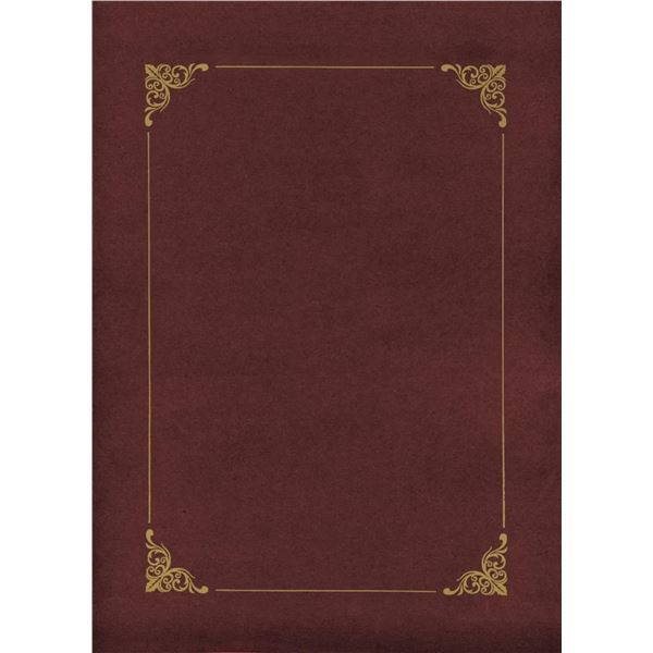 Desky uzavíratelné - se zl.rámečkem, vínové, 10 ks