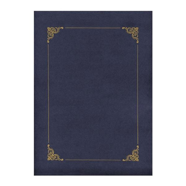 Desky uzavíratelné - se zl.rámečkem, modré, 10 ks