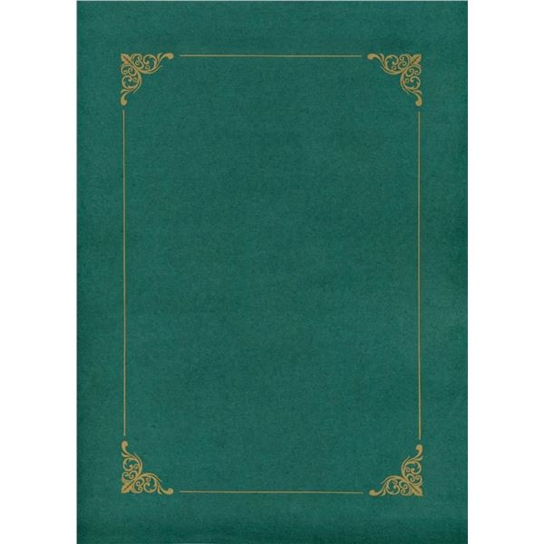 Desky uzavíratelné - se zl.rámečkem, zelené, 10 ks