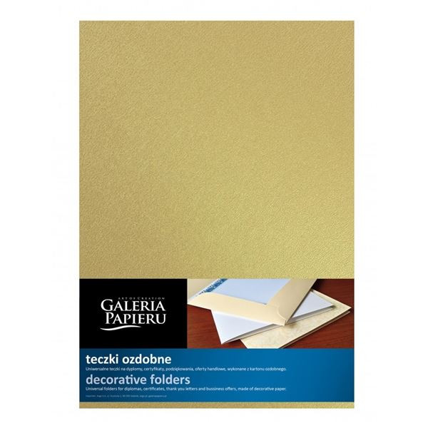 Pap.desky s chlopněmi Millenium - metal, zlaté, 5