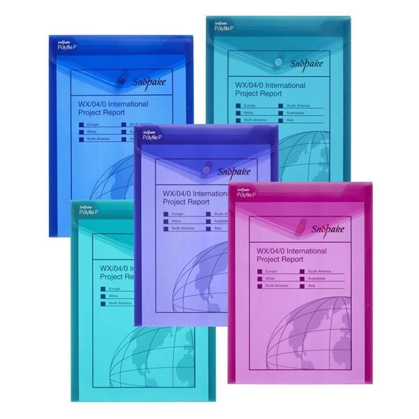 Zakl.pouzdro druk na výšku Snopake - A4, mix, 5 ks