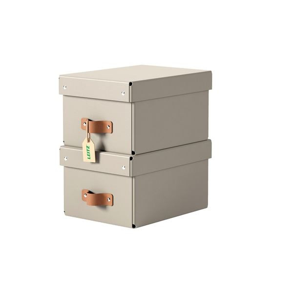 Úložné krabice Leitz Puro - víko, S, béžové, 2 ks