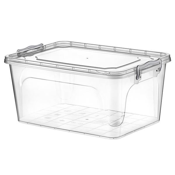 Plast.krabice Orion - Multi, transp.,víko,30 l,ks