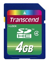 TRANSCEND SDHC karta 4GB Class 4