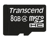 TRANSCEND MicroSDHC karta 8GB Class 4, bez adaptéru