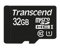 TRANSCEND MicroSDHC karta 32GB Premium, Class 10 UHS-I 300x, bez adaptéru