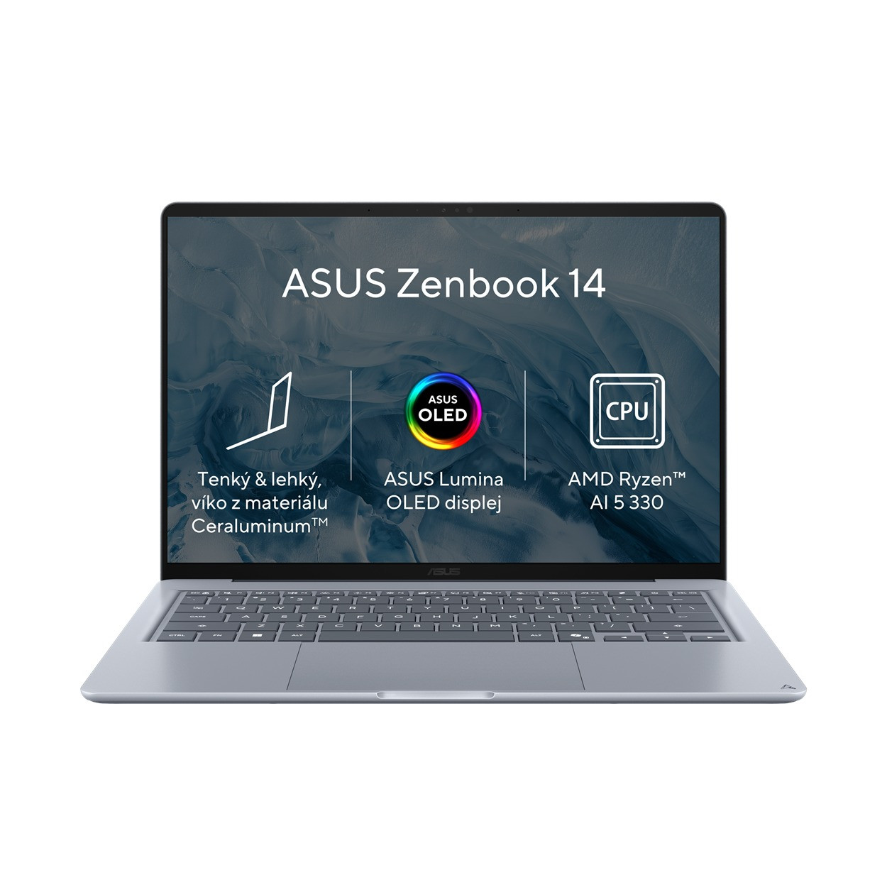 ASUS Zenbook 14/UX3480KA-OLED016/AI5-330/14"/WUXGA/24GB/512GB/AMD int/bez OS/Blue/2R