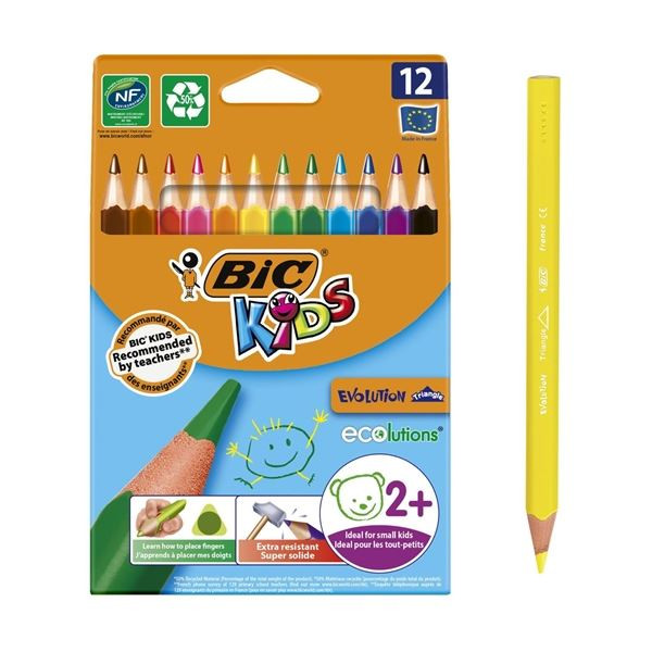 Pastelky Bic ECOlution, trojhranné, 12 ks
