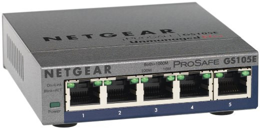 Netgear ProSafe PLUS SWITCH, 5xGbE