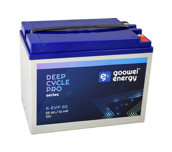 GOOWEI ENERGY Pb trakční záložní akumulátor VRLA GEL 12V/55Ah (6-EVF-55)