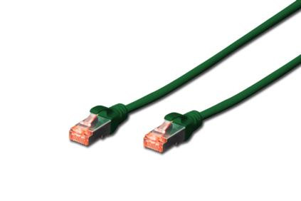 Digitus Patch Cable, S-FTP, CAT 6,AWG 27/7, LSOH, Měď, zelený 3m