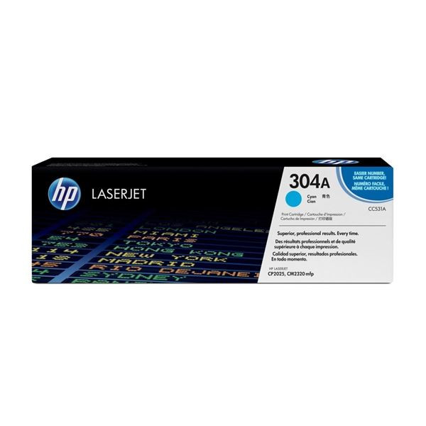 Toner HP CC531A, azurový