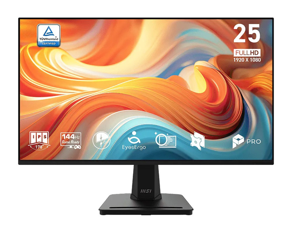 MSI Pro/MP251 E14L/24,5"/IPS/FHD/144Hz/1ms/Černá/3R