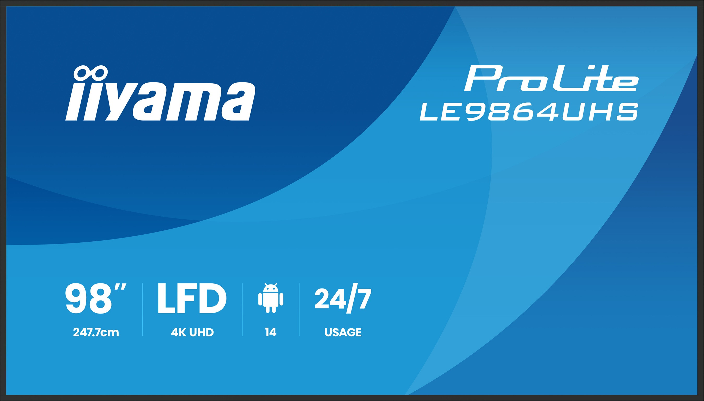 98" iiyama LE9864UHS-B1AG:VA,4K UHD,Android,24/7