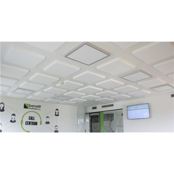 Akustická melaminová deska 50 x 50 cm - bez fazety