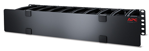 APC Horizontální organizátor kabelů, 1U x 6" hluboký, jednostranný s krytem