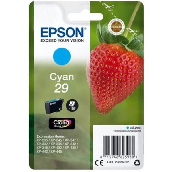 Inkoustová náplň Epson T29 - azurová
