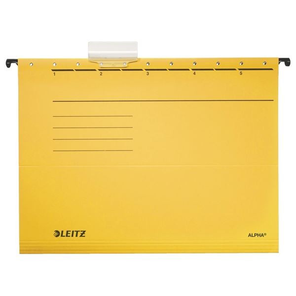 Závěsné papírové desky  LEITZ Alpha žluté, 25 ks