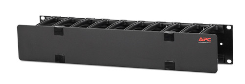 APC Horizontální organizátor kabelů, 2U x 4" hluboký, jednostranný s krytem