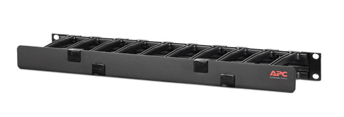 APC Horizontální organizátor kabelů, 1U x 4" hluboký, jednostranný s krytem