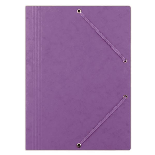 Prešp.desky s chlop.a gumič.Donau,A4,fialové,1ks