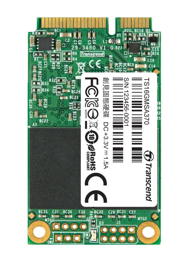 TRANSCEND MSA370 16GB SSD disk mSATA, SATA III (MLC)