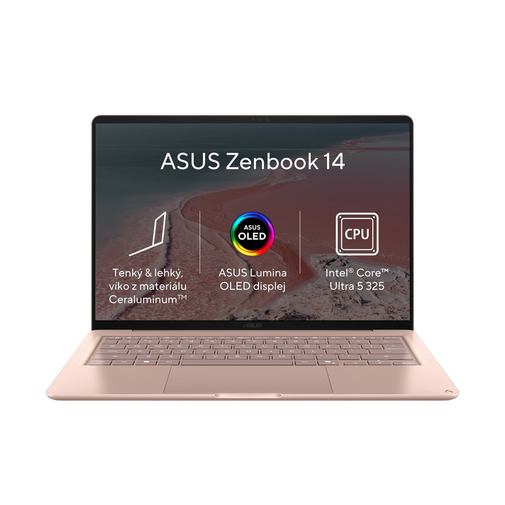ASUS Zenbook 14/UX3480AA-OLED284W/U5-325/14"/WUXGA/16GB/512GB/Intel int/W11H/Pink/2R